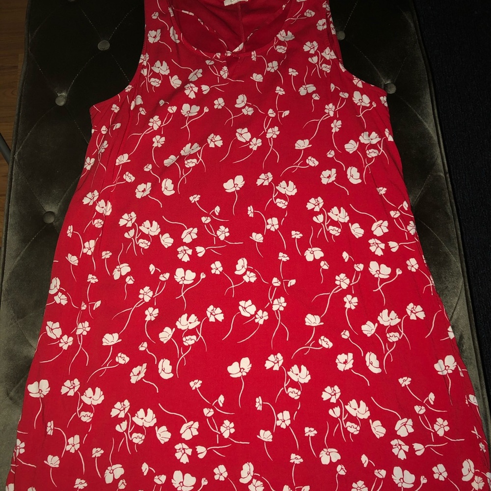 Maurice’s red floral dress